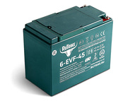Свинцово-кислотный тяговый гелевый аккумулятор RuTrike 6-EVF-45 (12V45A/H C3) Свинцово-кислотный тяговый гелевый аккумулятор RuTrike 6-EVF-45 (12V45A/H C3)